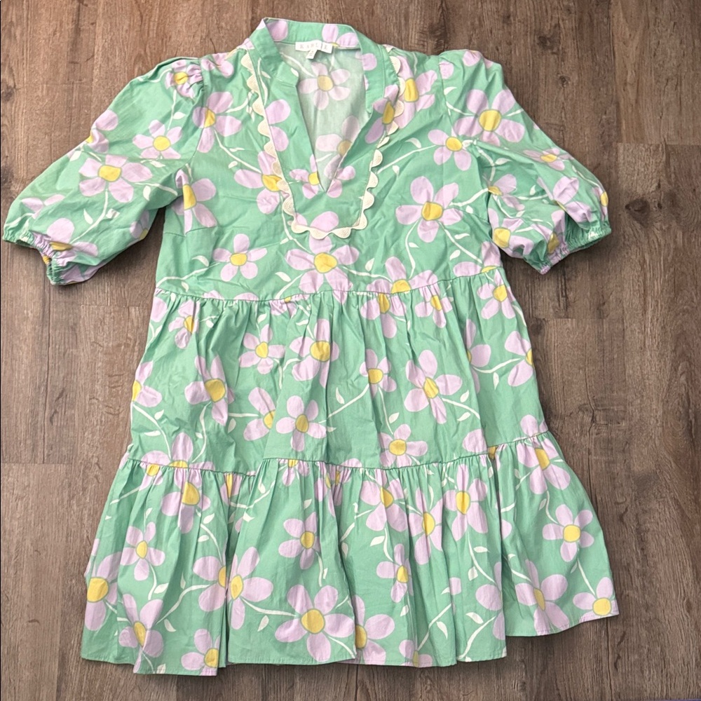 Karlie Green Floral Dress